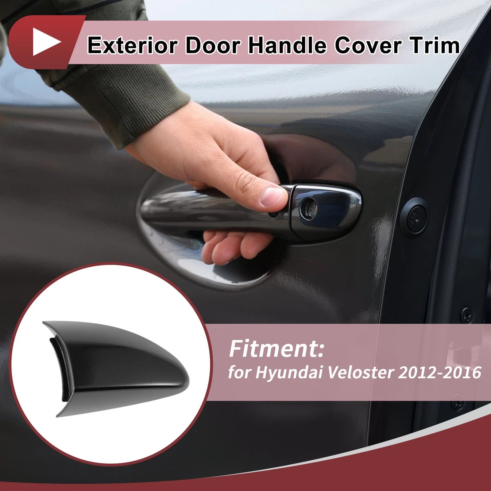 Front Right Door Handle Cover Replacement for Hyundai Veloster (2012–2016)