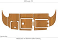 Swim Platform Pads for Carver 370 (2003) - EVA Foam Faux Teak Deck Flooring