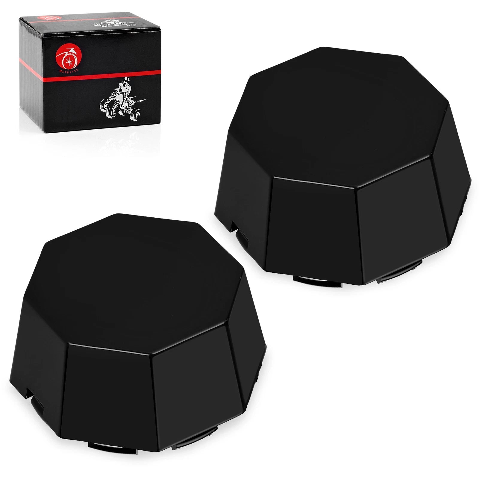 2X Matte Black Hub Cap Cover for Polaris Sportsman SP 570 (2015–2019)