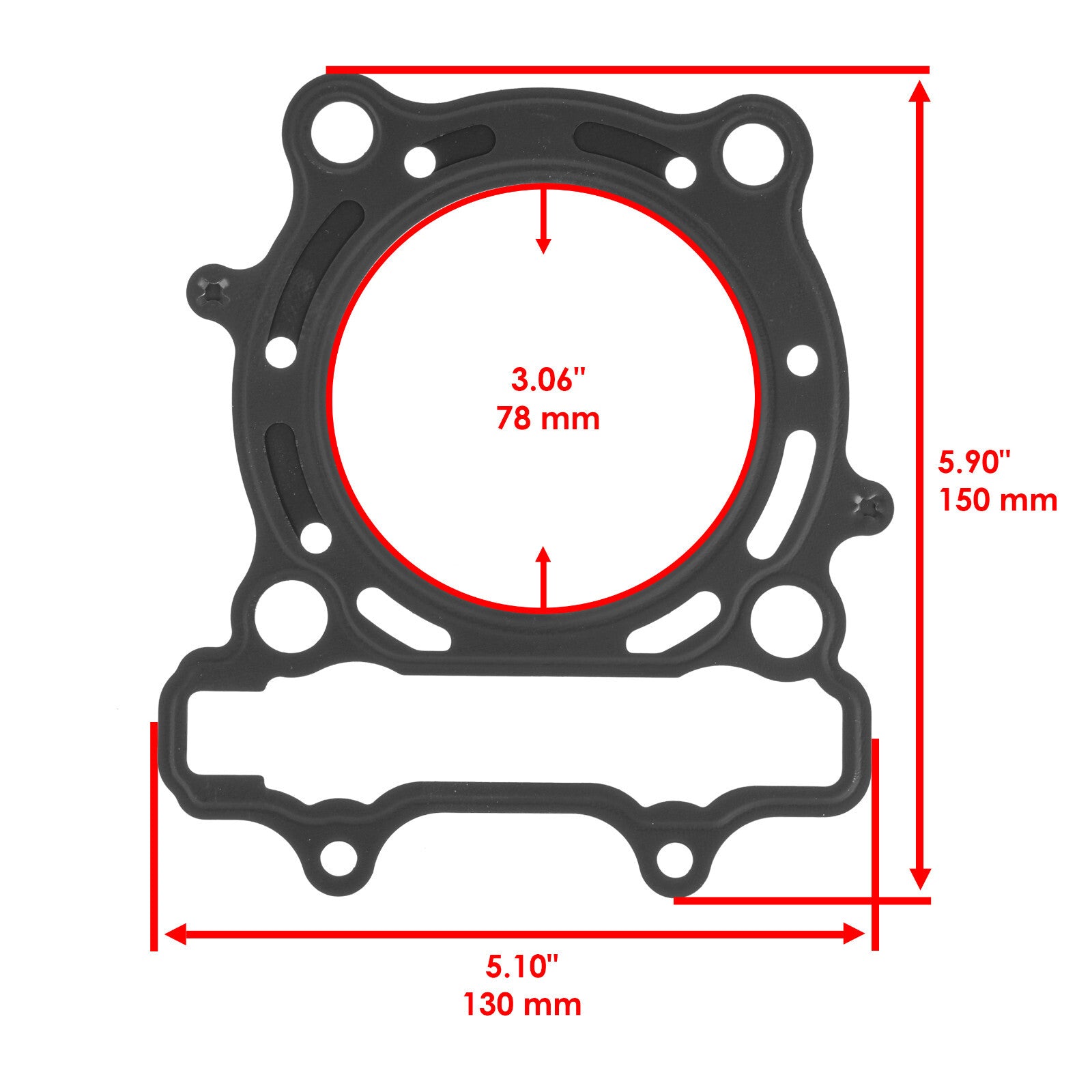 Cylinder Head Gasket Replacement for Suzuki RM-Z250 RMZ250 (2007–2009)