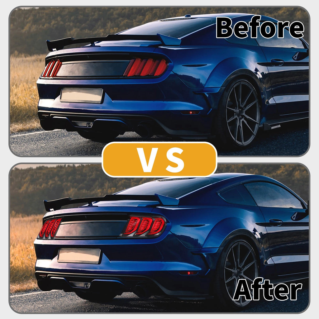 Pair OLED Tail Light Assembly for Ford Mustang (2015–2016)