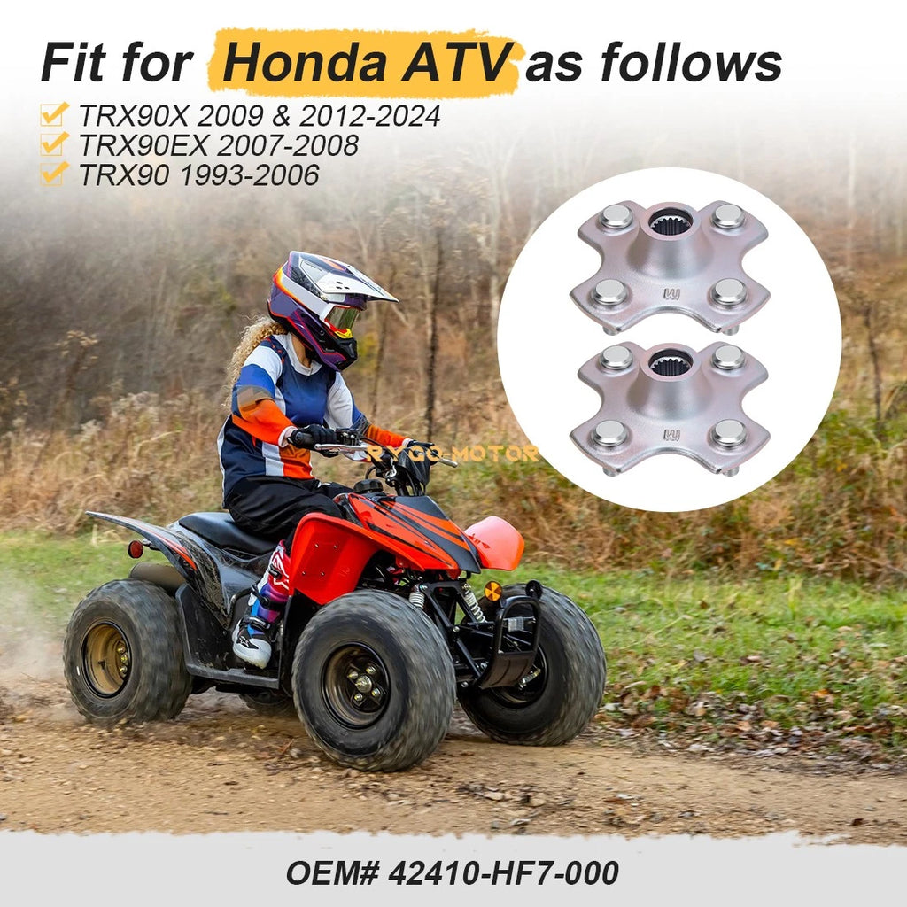 2X Rear Wheel Hubs 42410-HF7-000 for Honda TRX90X (1993–2006)