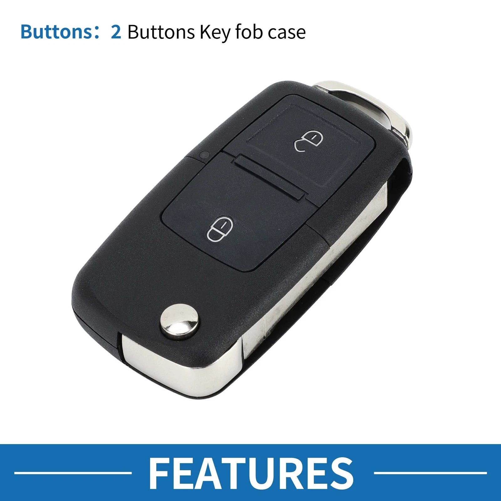 Keyless Entry Remote Fob Shell Case 2 Button for Volkswagen Passat (2002–2005)