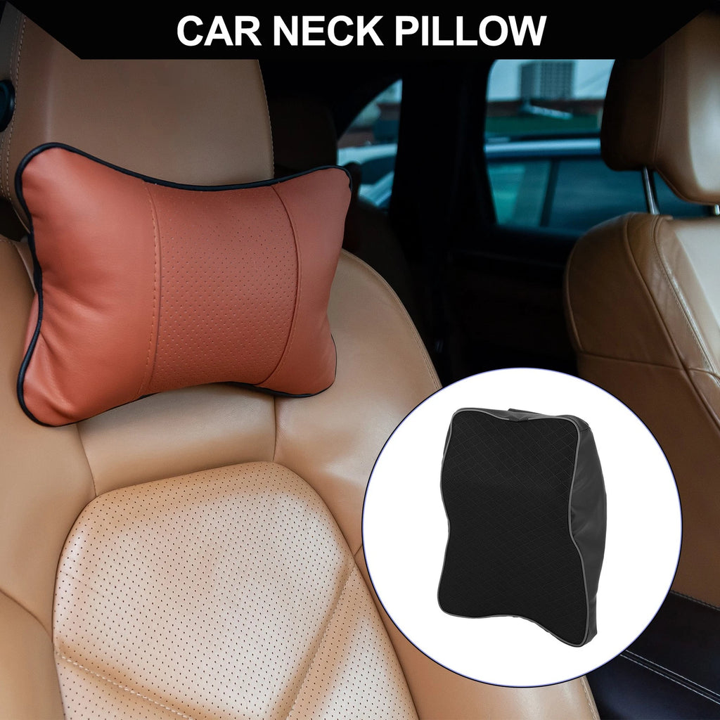 Memory Foam Headrest Pillow for Car Seat (1pc) - Black