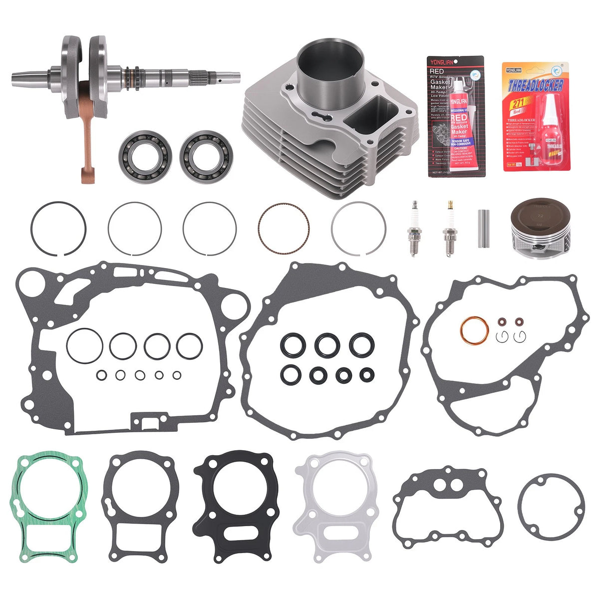 72mm Big Bore Crankshaft Cylinder Piston Kit for Honda TRX250X (2009–2022)