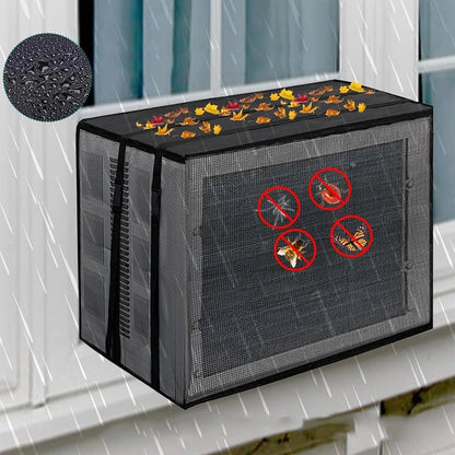 Outdoor Cover for AC Units 43x30x33cm Waterproof Ventilated Mesh Black