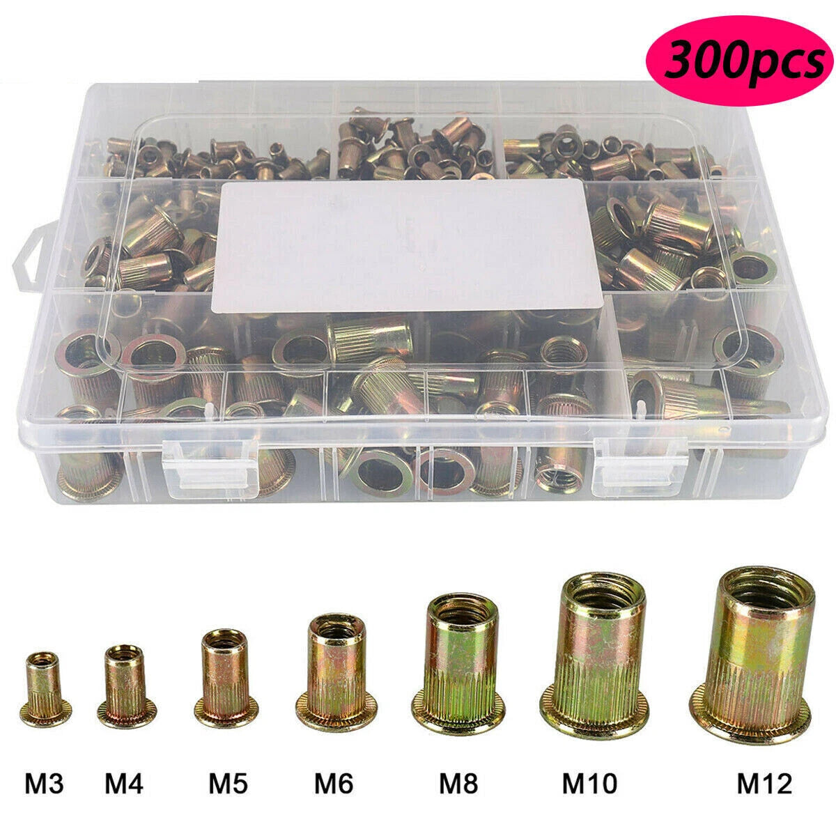 Set of 300 Rivnuts Blind Rivet Nuts Kit M3-M12