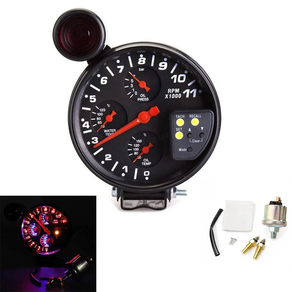 4-in-1 Digital Gauge for Engine Status Tracking (Universal)