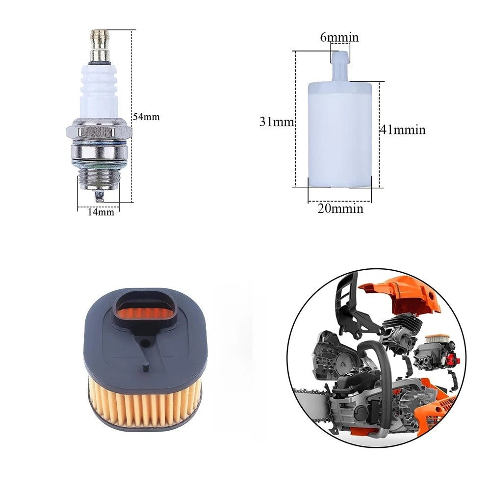 Fuel Filter Carburetor Kit for Chainsaw (Complete Maintenance Components)