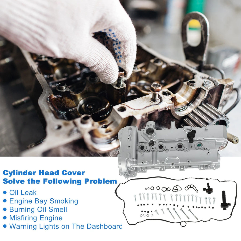 Front Engine Valve Cover with Gasket Replacement for Chevrolet Malibu (2013–2022)