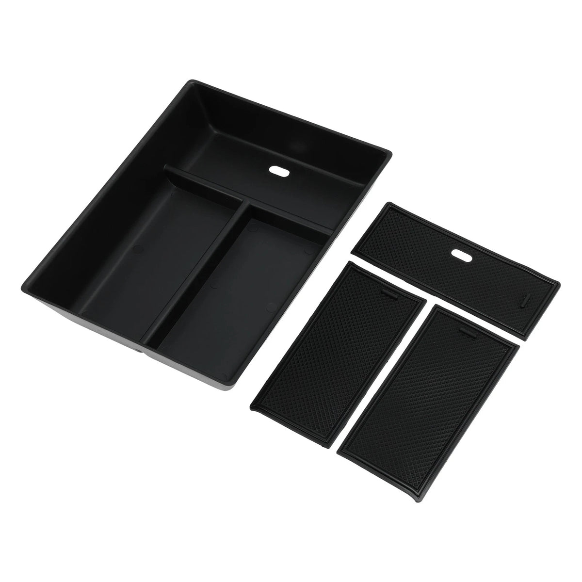 Center Console Armrest Organizer Tray for Mercedes Benz EQS EQE (2022–2024) Black