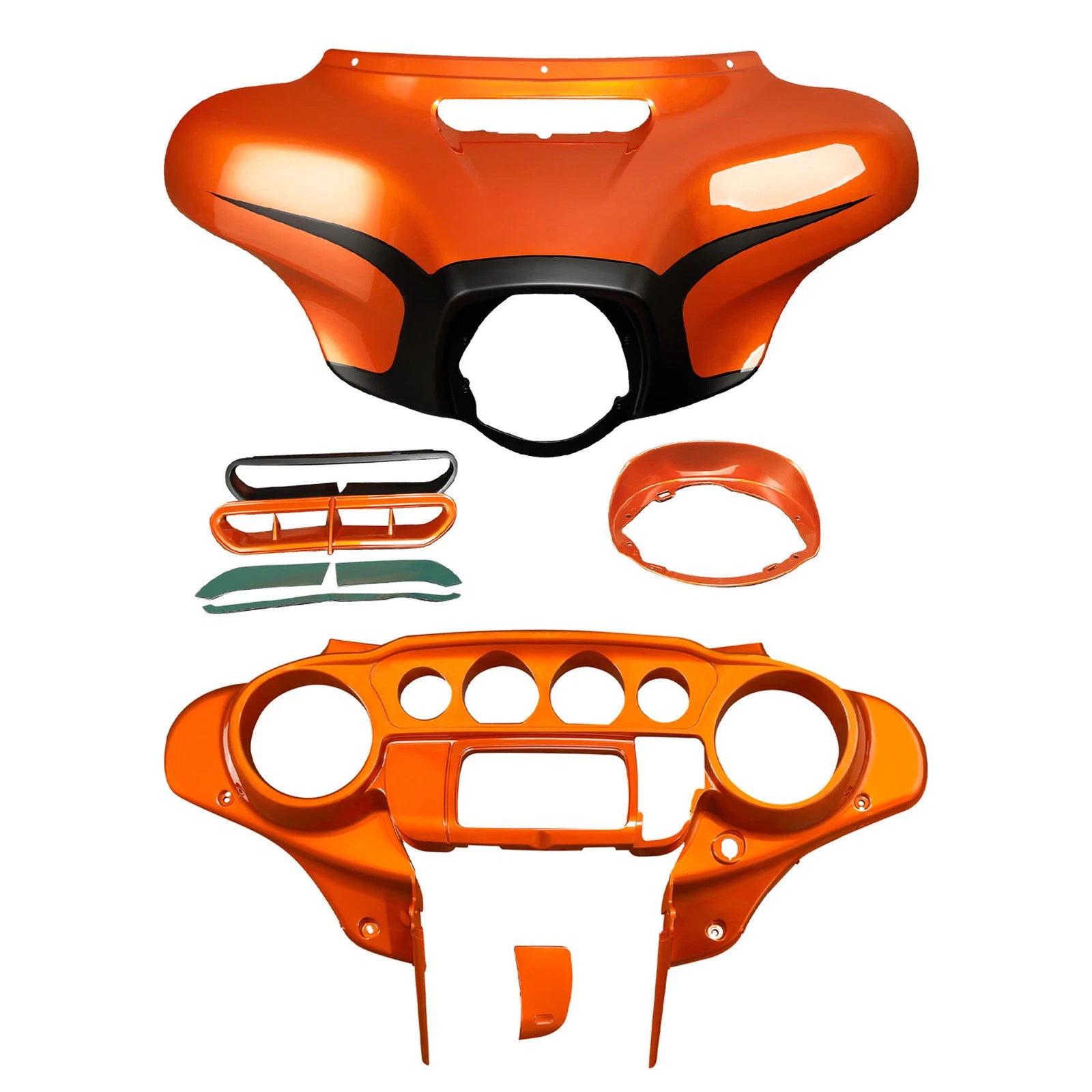 Inner & Outer Fairings for Harley FLHTK (2014–2023) Scorched Orange/Black Denim