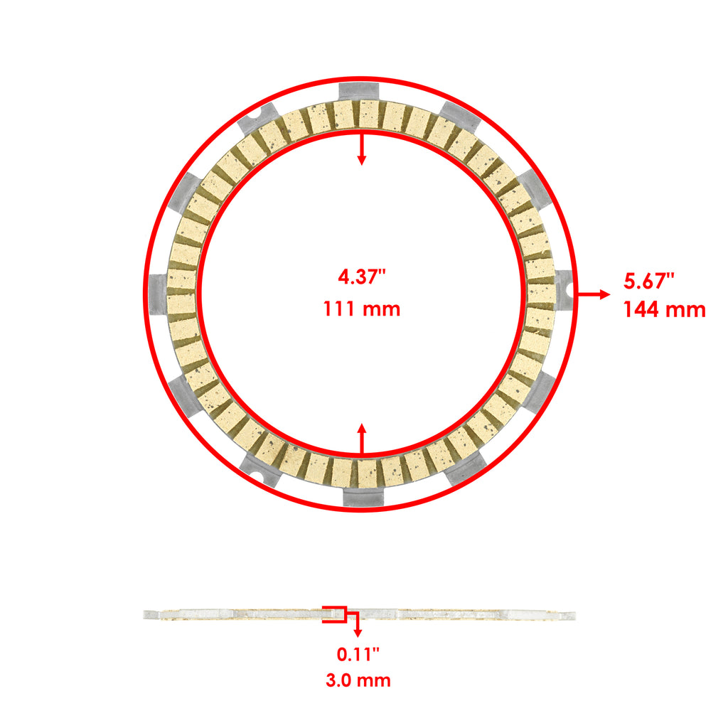 Clutch Friction Plates Replacement for Suzuki RM125 (2002–2008) RM-Z250 (2004–2017)