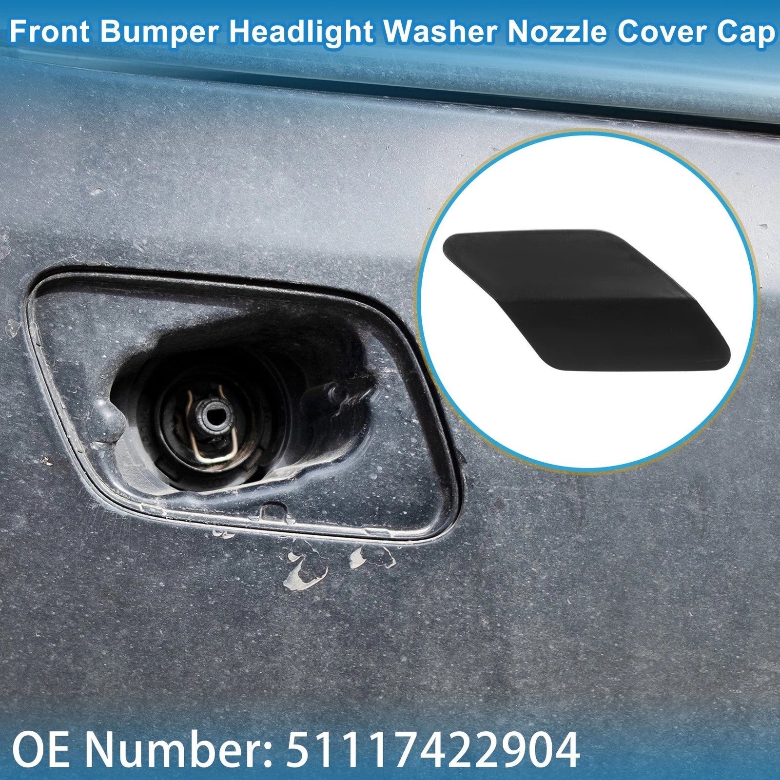 Front Right Washer Nozzle Cover Cap Replacement for BMW X6 (2015–2019)