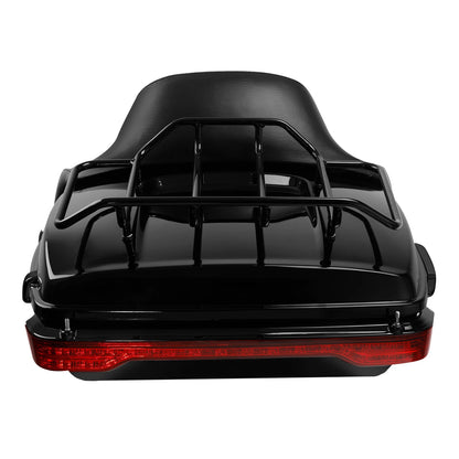 Chopped Trunk Pad Luggage Rack Light for Harley Touring Road Glide (2014–2026)