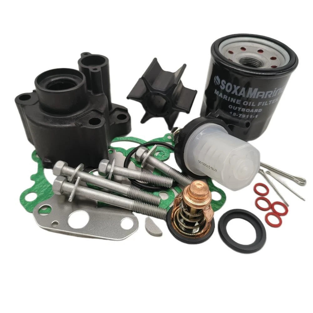 Outboard Maintenance Kit for Yamaha F80A F100A (4-Stroke) w/Thermostat, Oil Filter