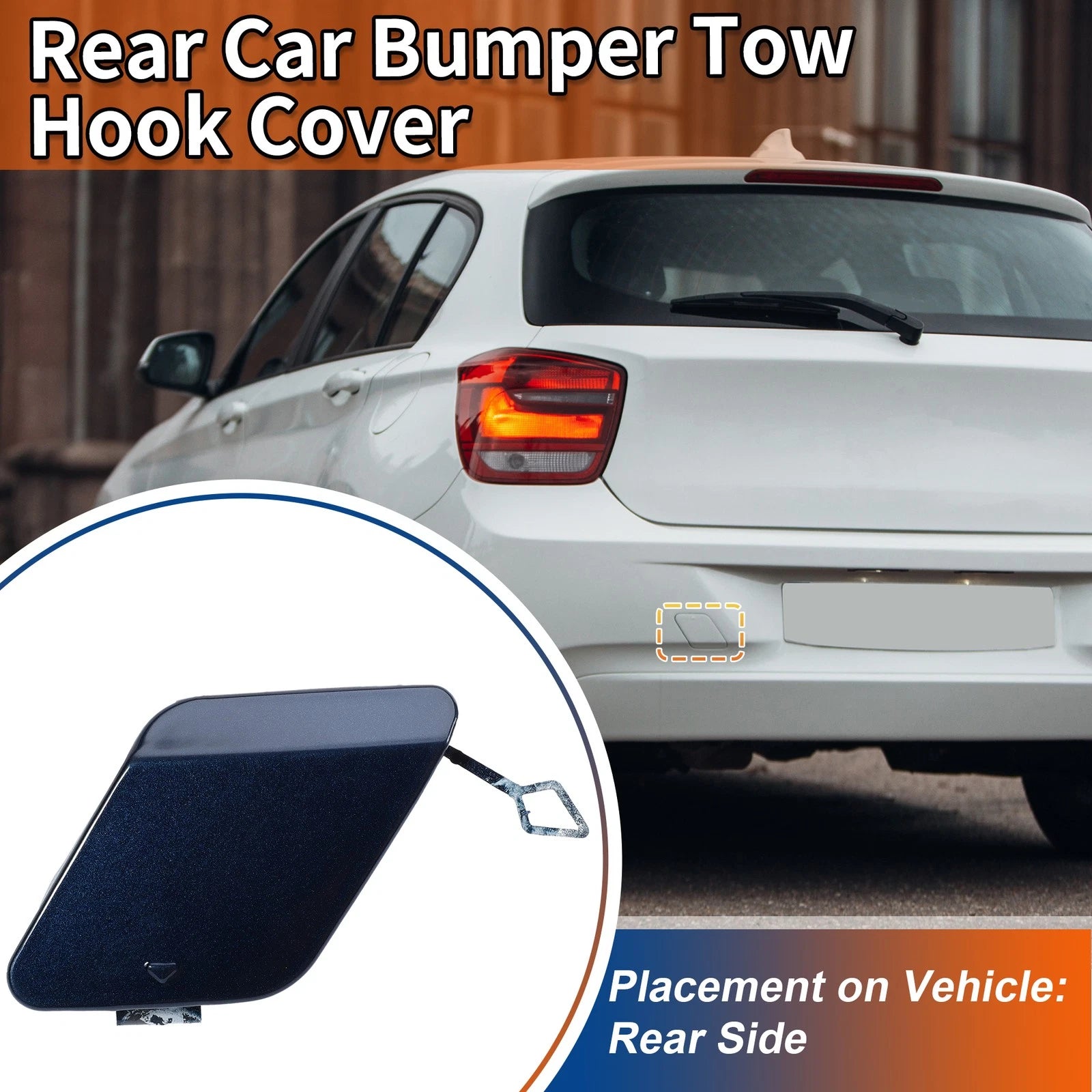 Rear Tow Hook Cover Replacement for BMW 1 Series F20 (2011–2016)