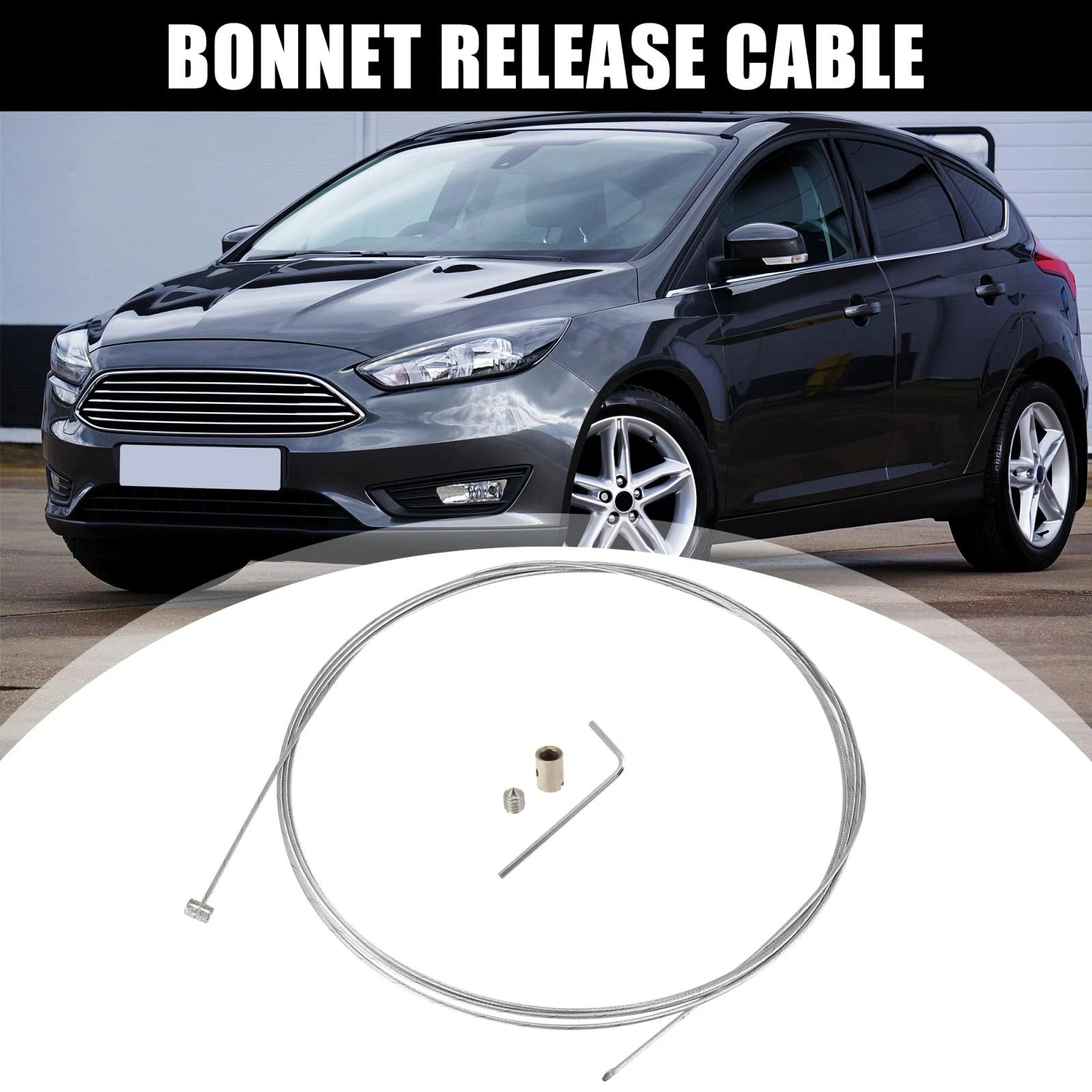 Bonnet Release Cable Fix Kit Replacement for Ford Mondeo Mk4 (2007–2021)