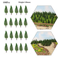 100Pcs 4.8cm Pine Trees for N-Scale Train Railroad Layout