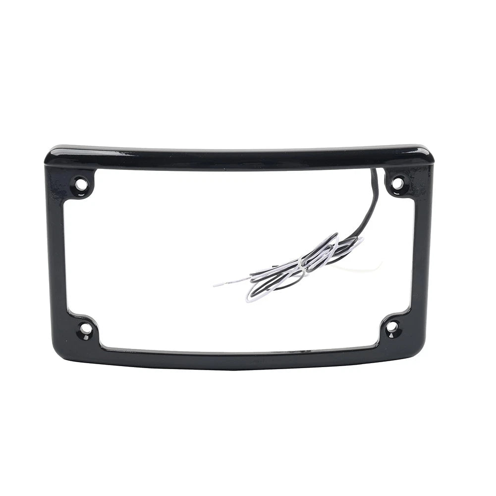 Rear License Plate Frame Bracket with Light for Harley Touring Glide