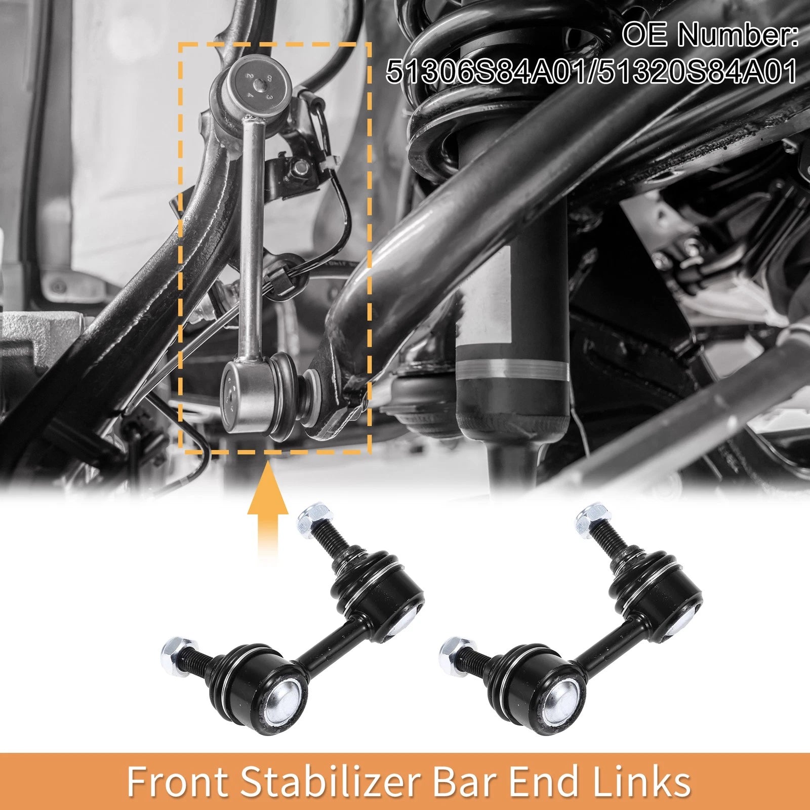 Front Stabiliser Sway Bar Link Kit with Bushing for Honda Accord (2013–2017)