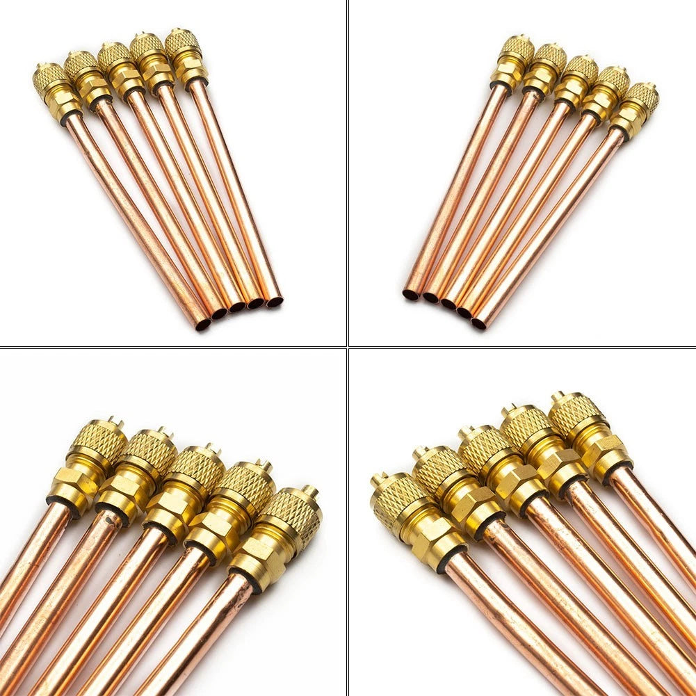 Set of 5 Refrigerators Maintenance Valves for Copper Tubes