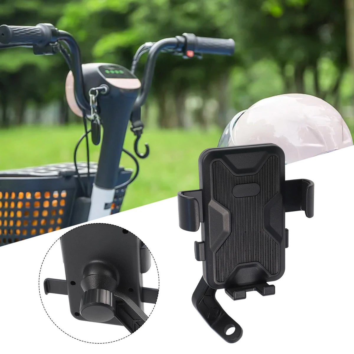 Motorcycle Phone Holder with Shock Absorption for Universal Fit (2010–2023)
