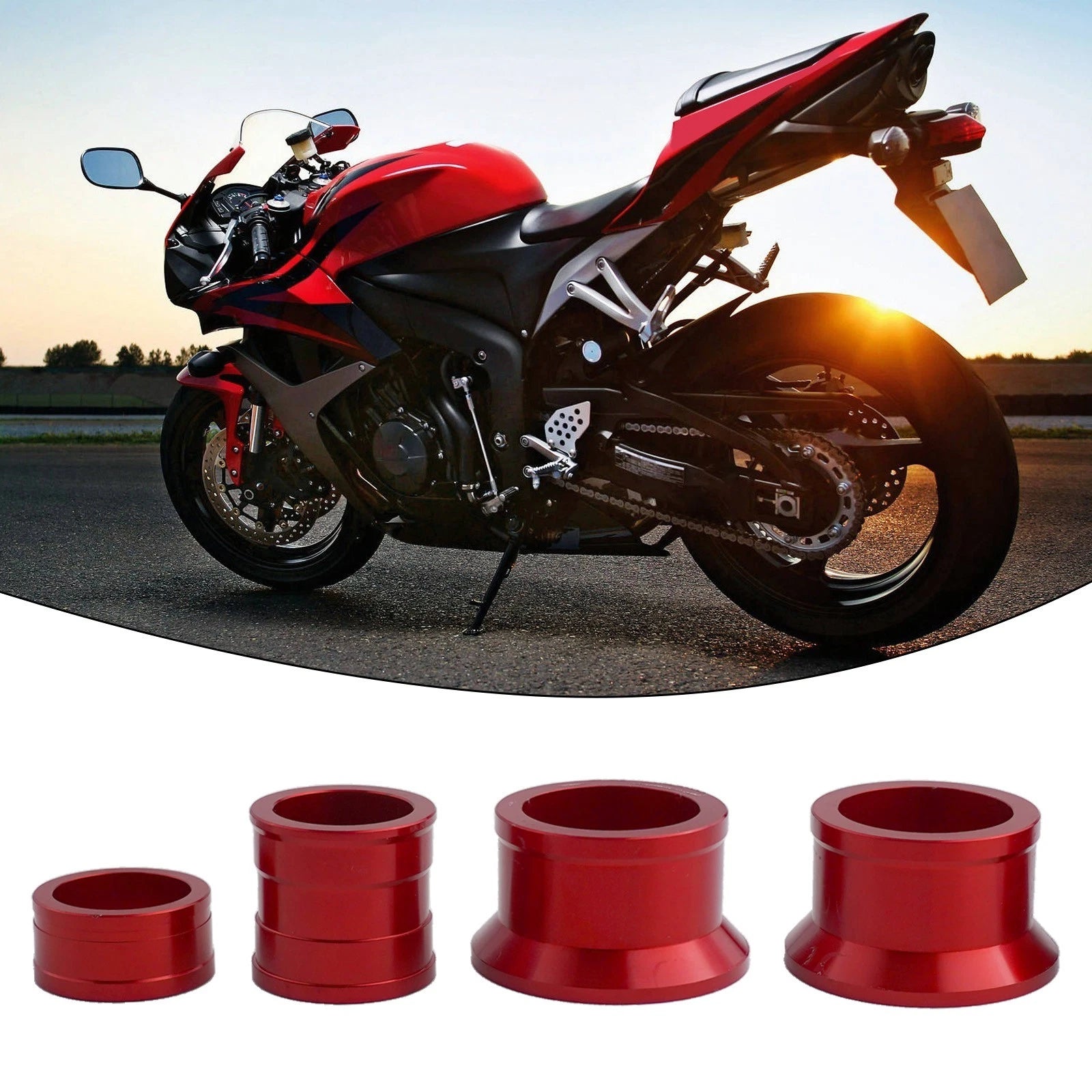 4X Rear Wheel Spacers for Anodized 6061 Aluminum