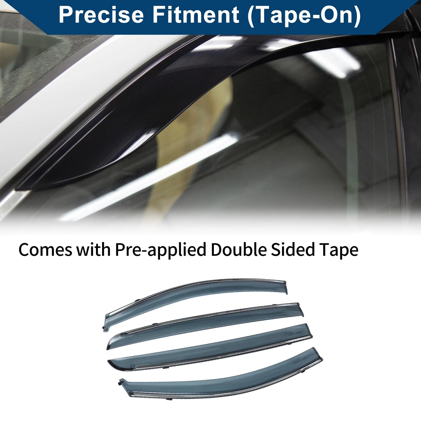 Window Deflectors Side Vent Visors for Chevrolet Aveo Hatchback (2007–2011)