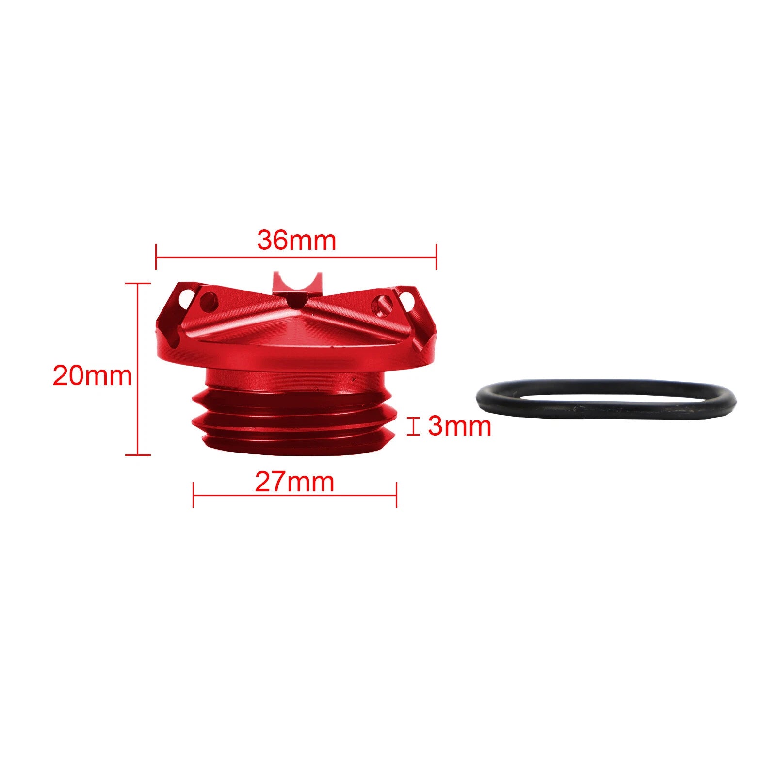 Engine Oil Drain Plug Red for Yamaha YZF-R1 R3 R6 R25 TDM850 XJR1200 FJR1300 (1998–2023)