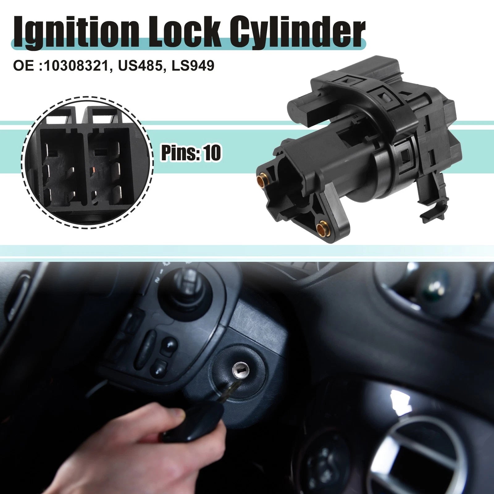 Ignition Switch Cylinder Lock Assembly for Chevrolet Corvette (1997–2004)