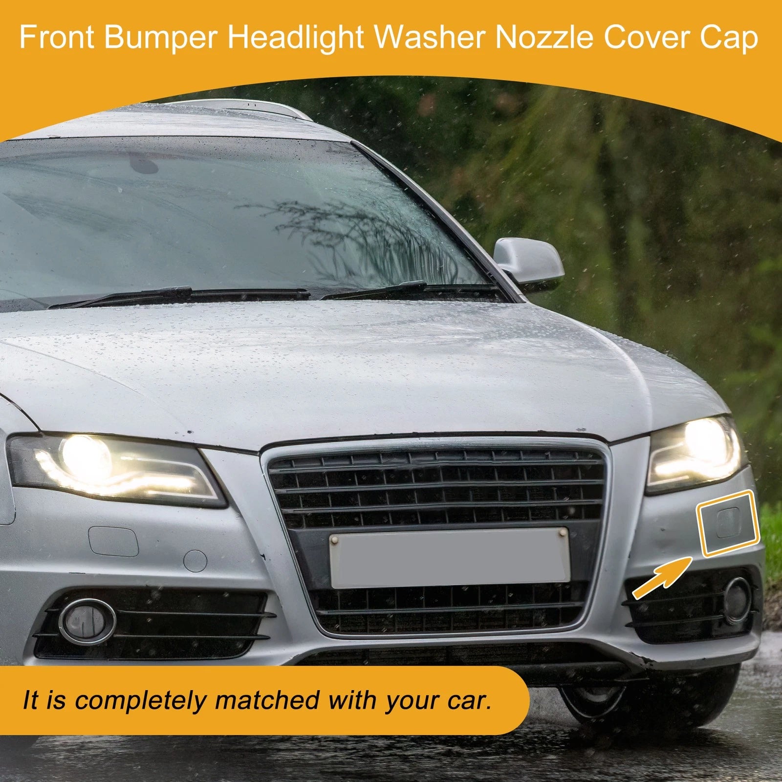 Front Left Washer Nozzle Cover Cap Replacement for Audi A4 (2005–2008)