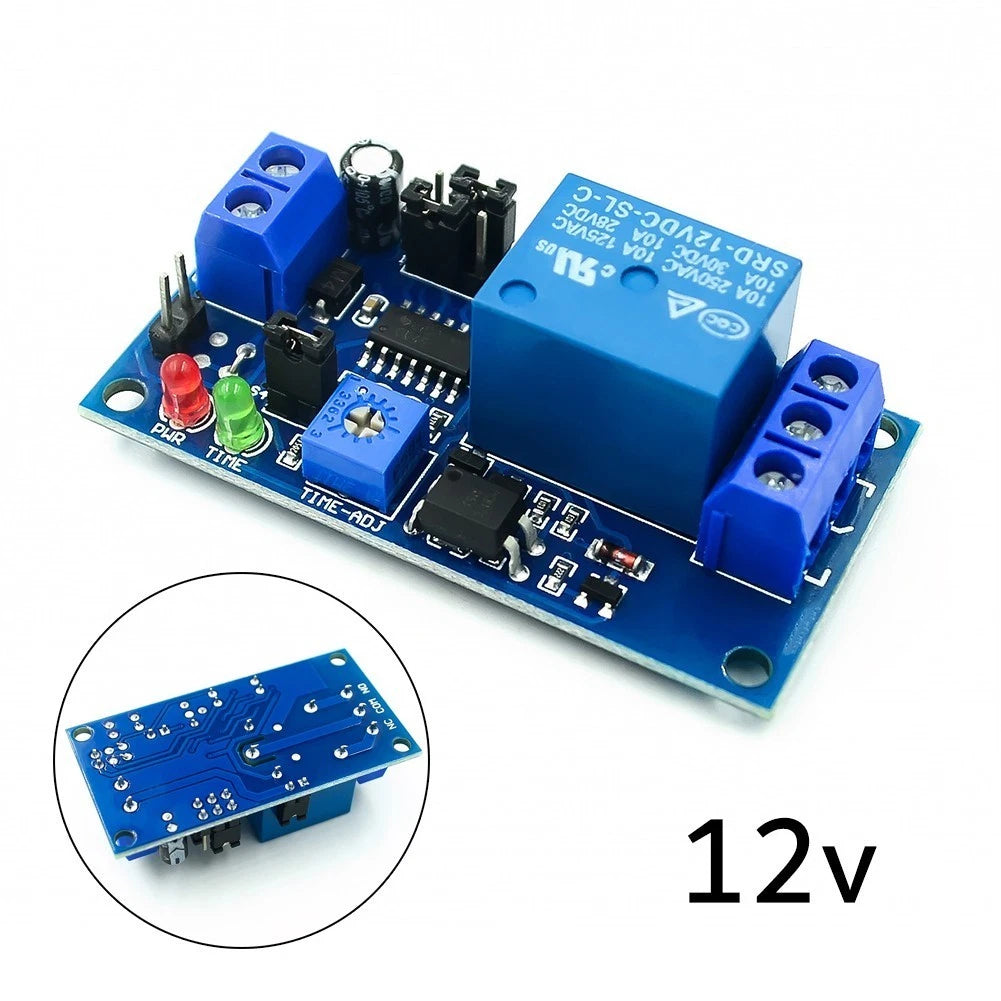 12V DC Delay Adjustable Timer Relay Module for Universal Applications