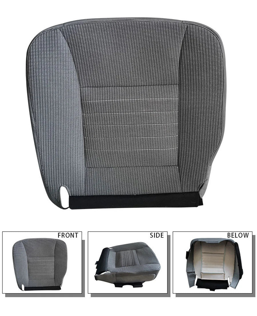 Replacement Seat Bottom Cover Pad for Dodge Ram 1500 2006–2009 Deep Gray