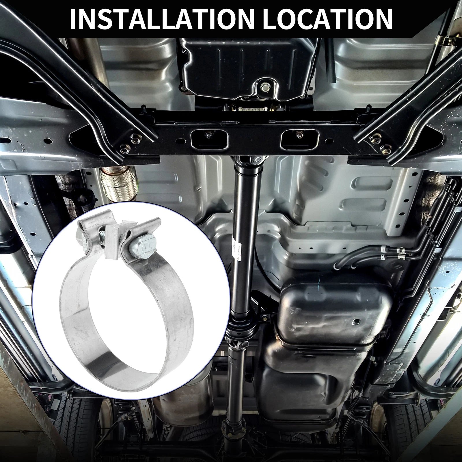 Exhaust Pipe Clamp for Car (3.50" 30mm)