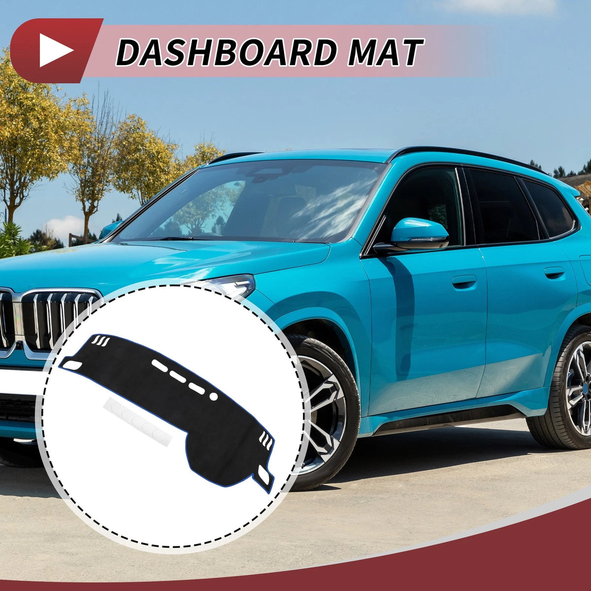 Dashboard Cover Mat for Nissan X-Trail T33 SNT33 (2022–2024) Black Blue