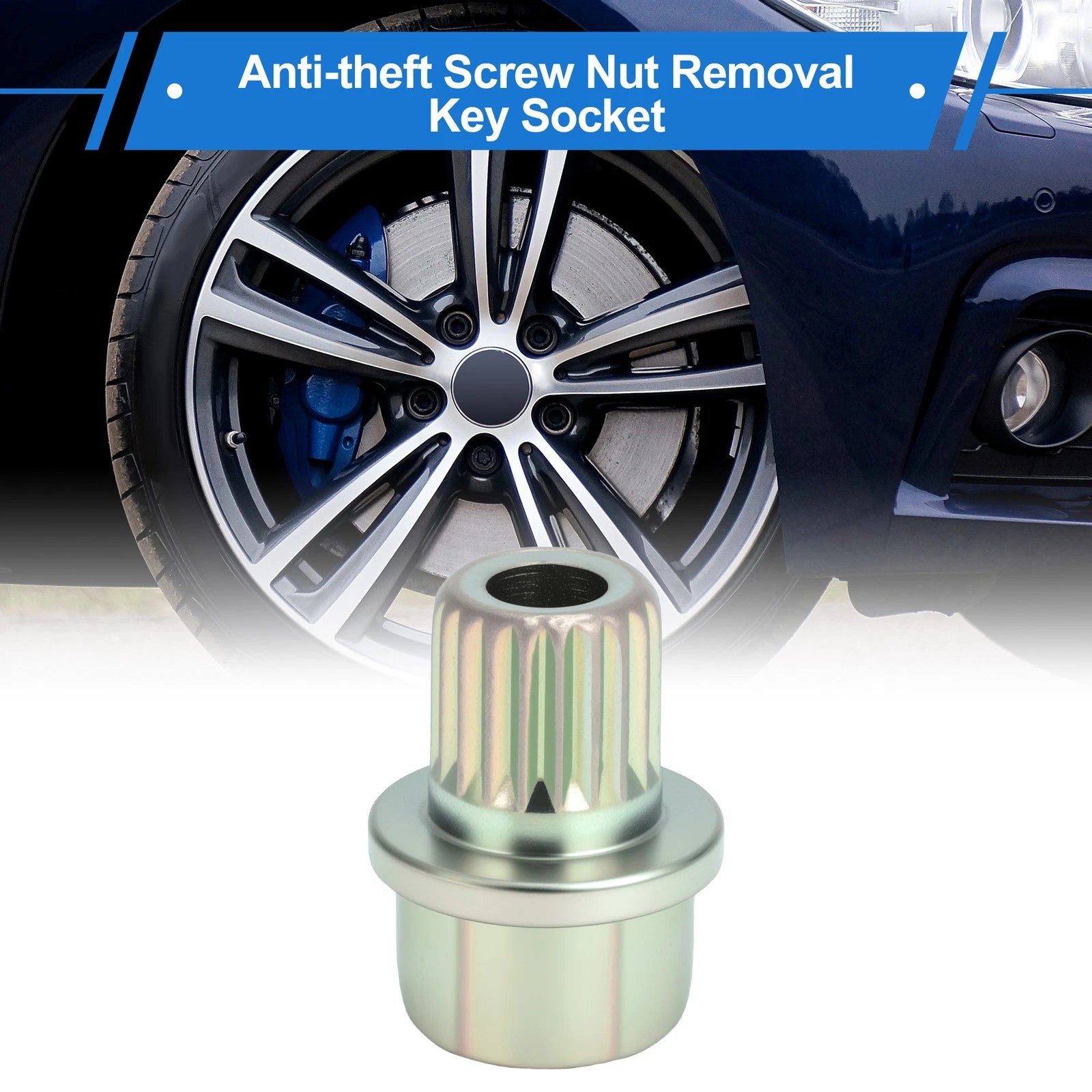 Wheel Lock Lug Nut Adapter for BMW Anti Theft Removal Key Socket (2003–2018)