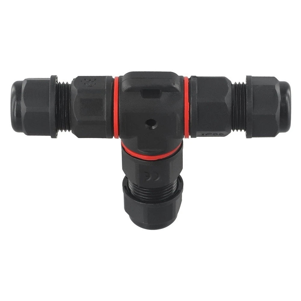 3Pin Waterproof IP68 T-Shape Cable Connector for Outdoor Lighting