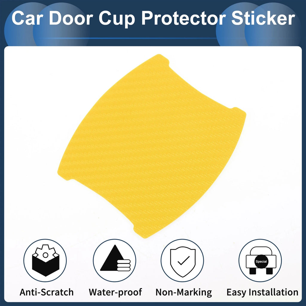 3D Car Door Handle Scratch Protector for Universal Vehicles (84x94mm)