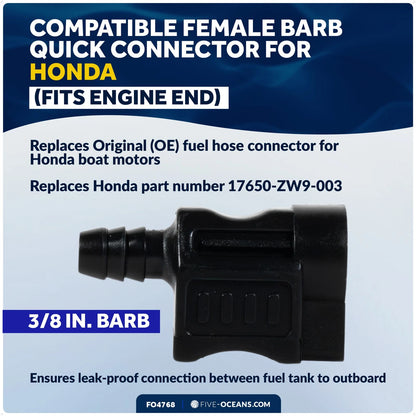 3/8-Inch Barb Female Fuel Line Quick Connector for Honda (FO4768)