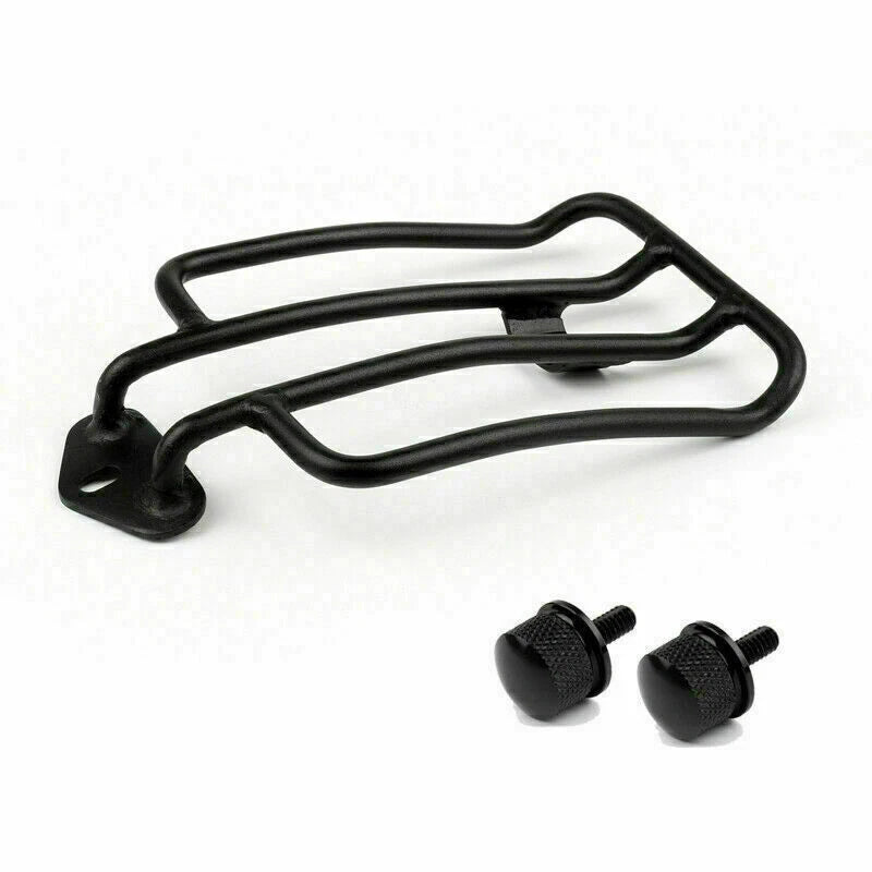 Black Solo Seat Luggage Rack for Sportster XL883 1200 (2004–2016) T9
