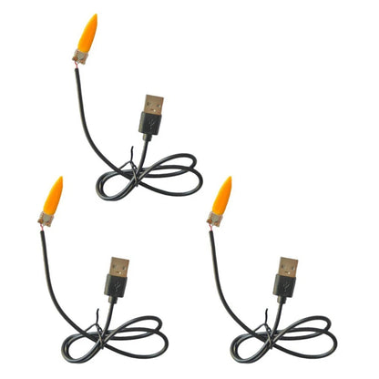 USB 5V LED Flame Lamp for Camping Decor (Portable Ambient Light)