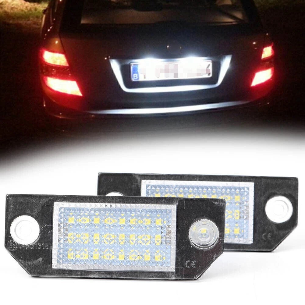 2X Error Free LED License Plate Lights for Ford Focus MK2, C-MAX I (2004–2010)