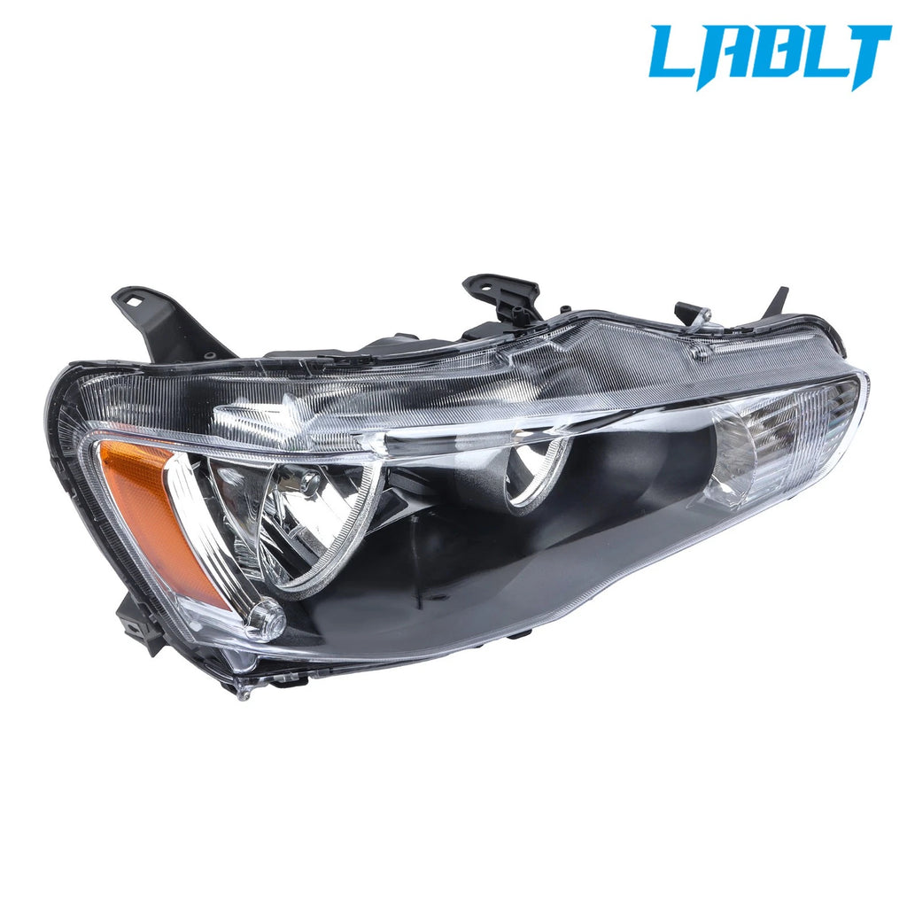 Passenger Side Headlight Halogen Black for Mitsubishi Lancer EVO X (2008–2017)
