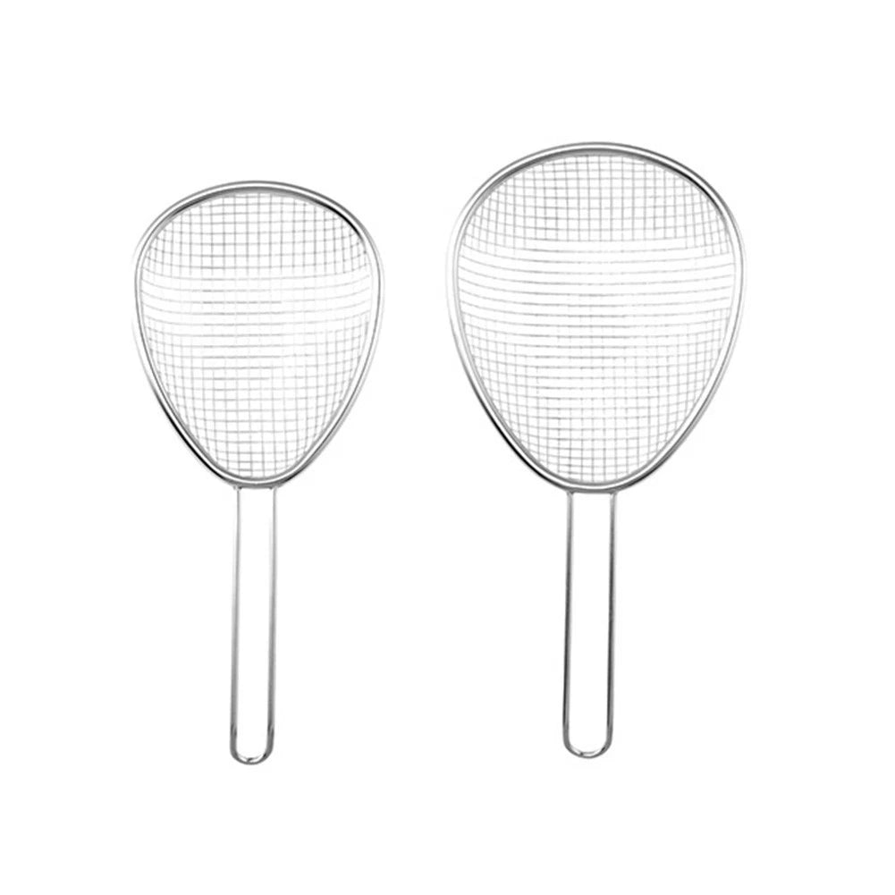 Long Handle Stainless Steel Oil Grid Scoop for Frying and Water Straining
