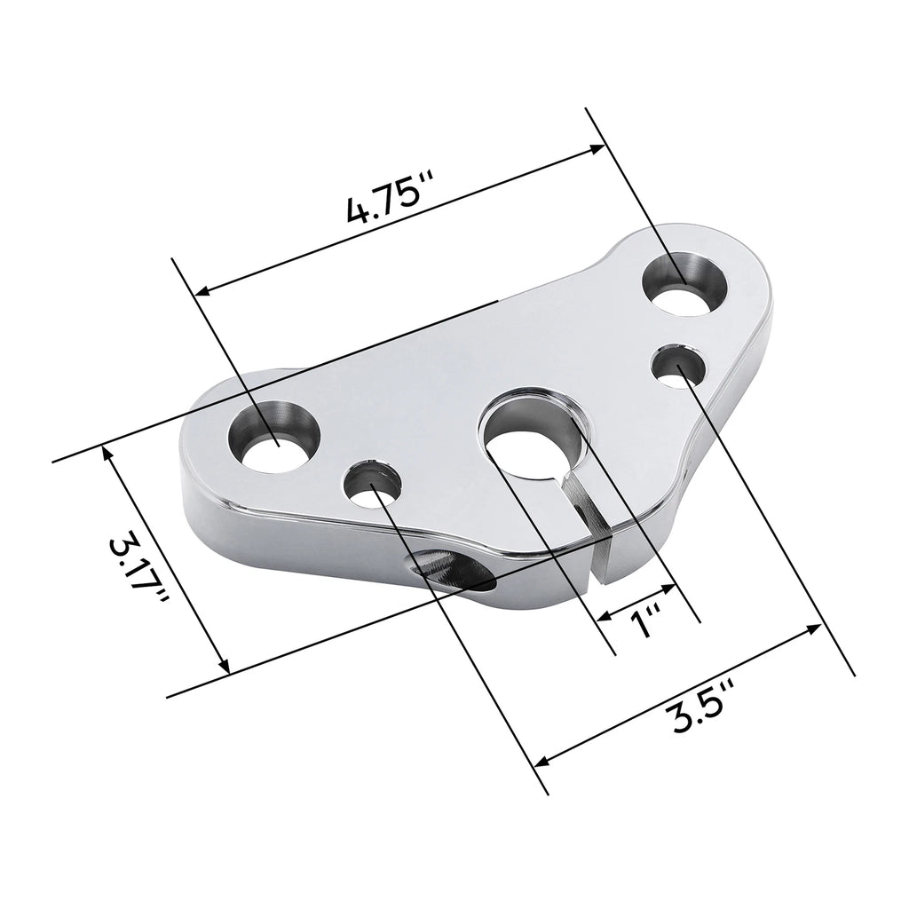 Chrome Triple Tree Top Clamp for Harley Cross Bones FLSTSB (2008–2011)
