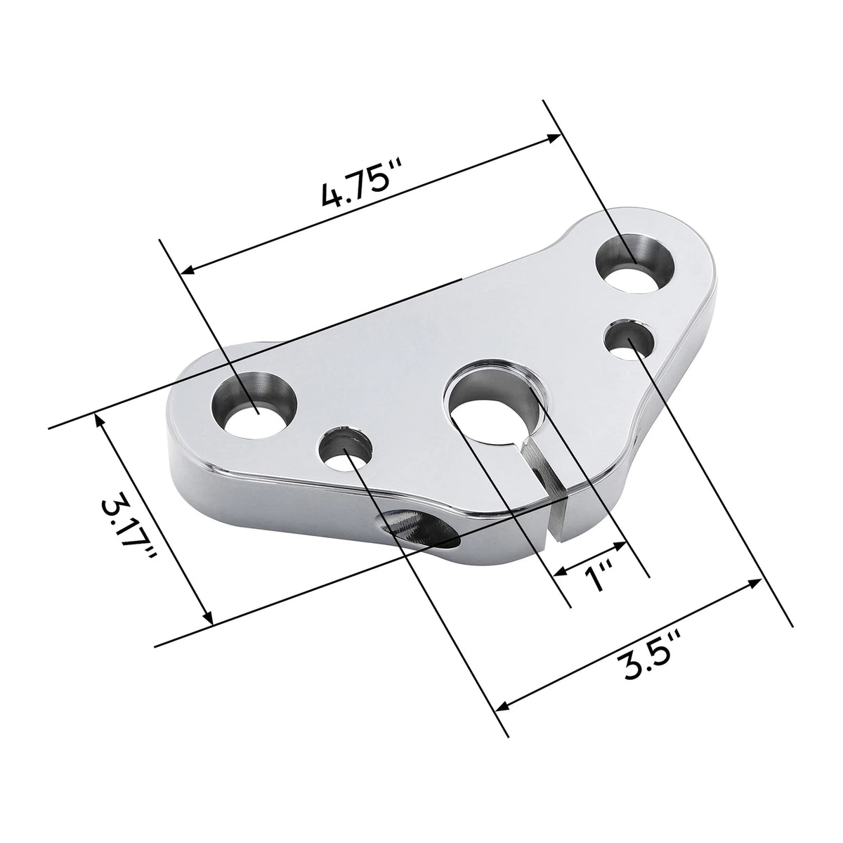 Chrome Triple Tree Top Clamp for Harley Cross Bones FLSTSB (2008–2011)