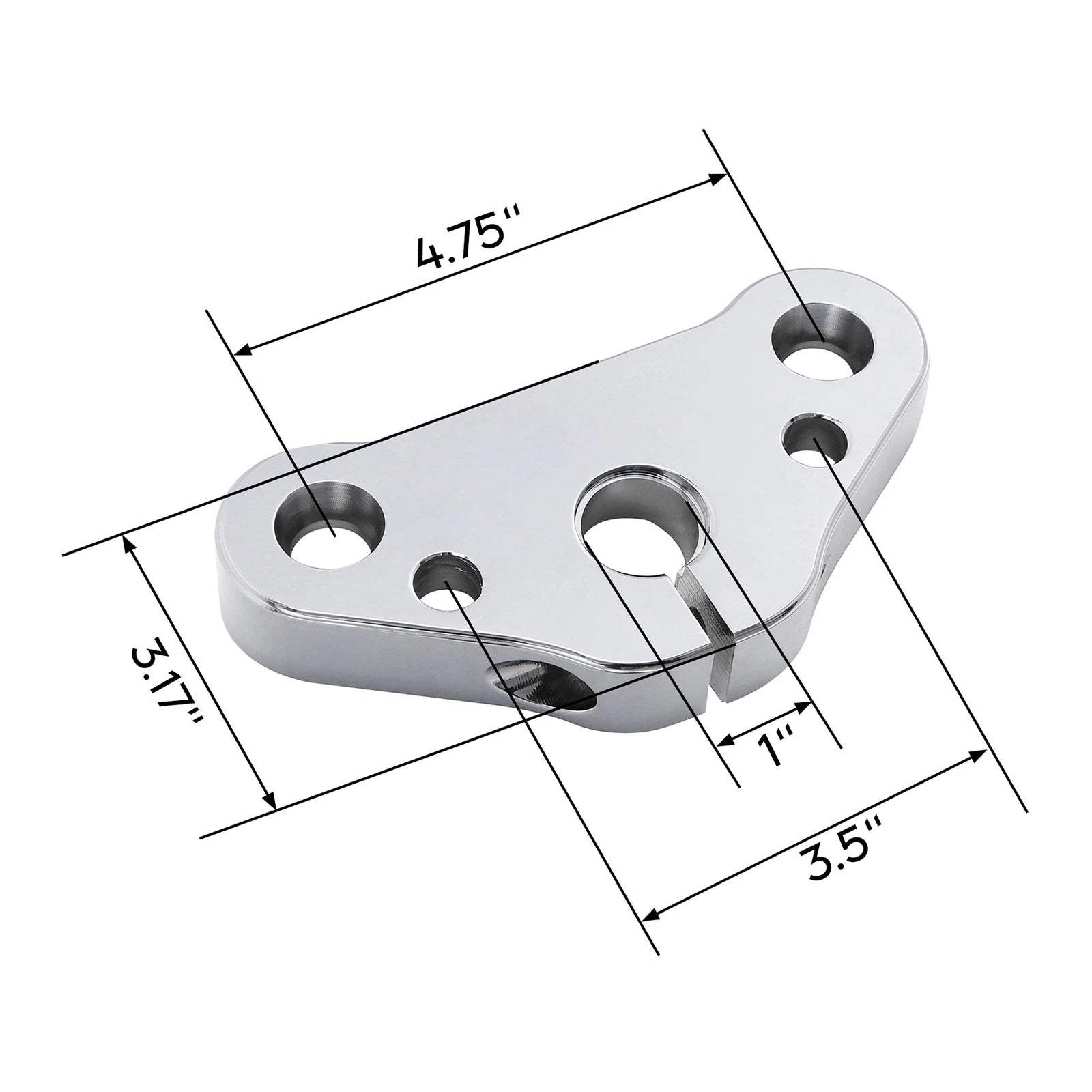 Chrome Triple Tree Top Clamp for Harley Cross Bones FLSTSB (2008–2011)
