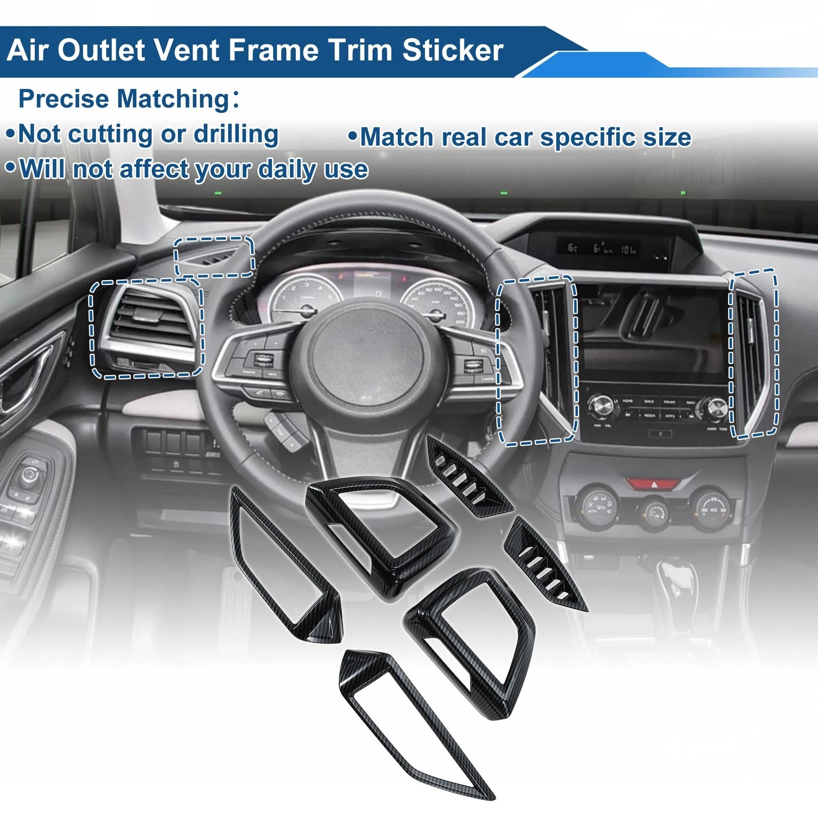 Center Console Air Vent Cover Trim Kit for