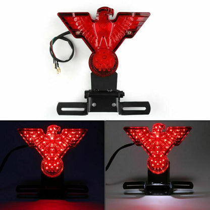 Eagle LED Rear Tail Light Lamp w/Plate for Chopper Bobber (T9)